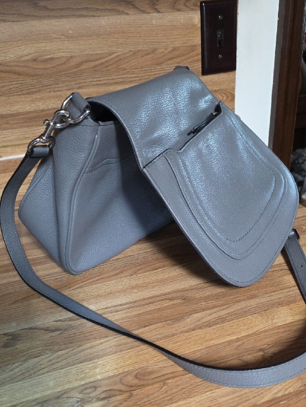 Marc Jacobs Pebbled Leather Crossbody Bag in Light Gray - Picture 6 of 11